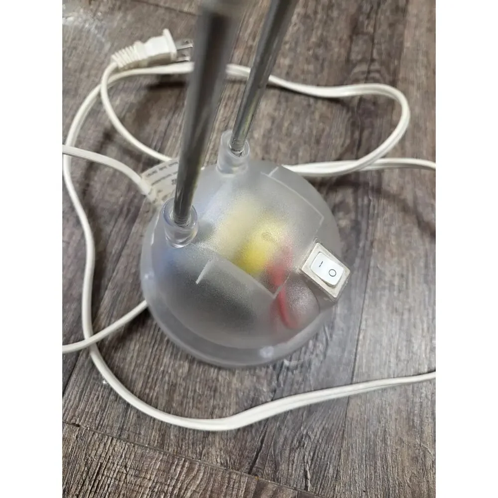 Vintage 1990s IKEA ESPRESSIVO Clear See Through Telescopic halogen desk lamp